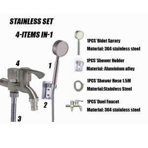 Stainless Steel 304 Shower Set With Faucet  |Water-saving and pressure-boosting easy to install