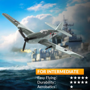 VOLANTEXRC RC Plane 3 Channel Remote Control Airplane BF-109 with 6-axis Gyro 2.4GHz Radio Controlled Aircraft Easy to Fly for Beginners Boys Adults Kids 762-6 RTF