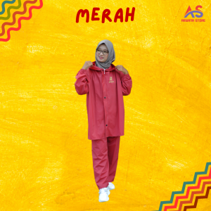 Jas Hujan Arwana - Pria Wanita Bahan PVC Tebal Elastis Awet