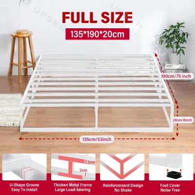 Royal Minimalist Iron Bed Frame Premium High Load Bearing Single/Double/Queen Bed Sturdy