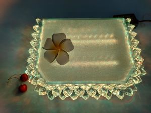 Đài sen vuông đổi màu sắc nhiều kích thước đế pha lê để tượng phật để tượng quan âm Có điều khiển từ xa.
