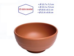 Tô nhựa melamine nhám ngói  đựng canh bún phở tô bầu - Tox26/27/28/29