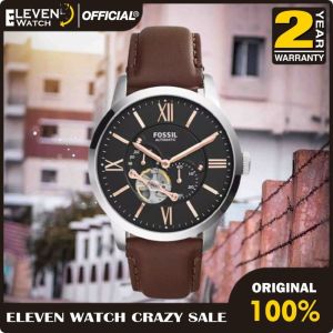 [Promo] Jam Tangan Pria FS ME3061 / ME 3061 Townsman Automatic Black Dial Brown Leather Strap Original Garansi 2 Tahun [✔COD][100% Authentic]