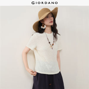 Giordano Women Women Round Neck T-Shirt Free Shipping 18326507