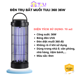 Đèn bắt muỗi TULI TL-CD30 Công suất 30W Bẫy muỗi diệt côn trùng Hình trụ 360 độ Hiệu quả BH 24 Tháng
