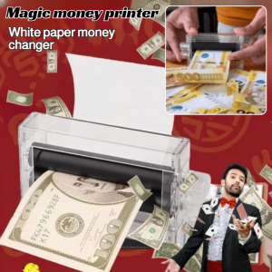 Magic Super Printing Machine White Paper Money Machine Magic Props Magic Toys Plastic Performance Variety魔术超级印刷机