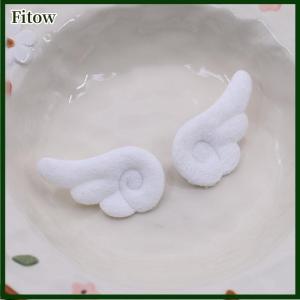 Fitow 1 Pair Small Angel Wings Brooch Japanese Style Sweet Clothes Decor Y2K Plush Bag Hat Accessories