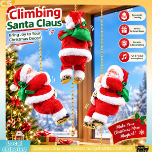 Santa Claus Climbing Ladder Doll Christmas Decoration Plush Doll Toy for Christmas Gift Toy
