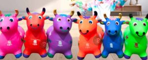 Kuda-kudaan Karet Mainan Tunggang Anak Animal Jumping Hewan Sapi Ada Suara dan Lampu Bahan Tebal