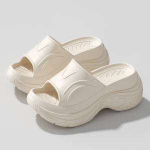 [Free Shipping] Womens high-heeled slippers for summer new thick-soled EVA slippers soft-soled home sandals