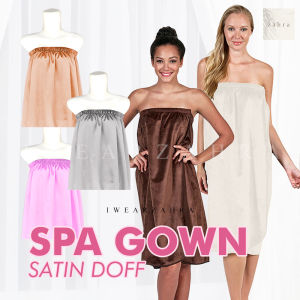 KEMBEN SPA SATIN DOFF - Disposable Gown Dress Kain Baju Pijat Refleksi Reflexology Massage Lulur Facial Salon Kemben Atasan Rok Pendek Panjang Murah