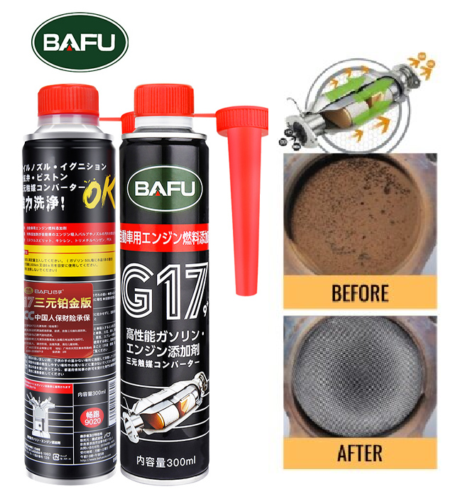 BAFU G17 300ml GASOLINE CATALYTIC CONVERTER CLEANER INJECTOR , VALVE