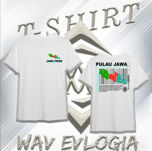 (014) KAOS DISTRO FASHION WAV EVLOGIA MOTIF PULAU JAWA PRIDE  FREE STICKER PRIA WANITA KEREN T-SHIRT STREETWEAR T-SHIRT