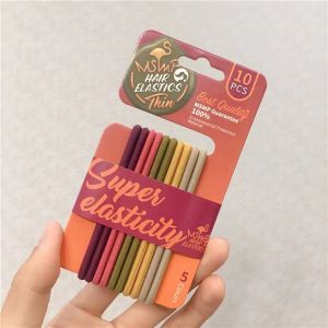 F4 Ikat Rambut Ponytail Korea Set isi 10pcs Karet Kuncir Tebal Warna Warni Elastic Hair Ties ISC001