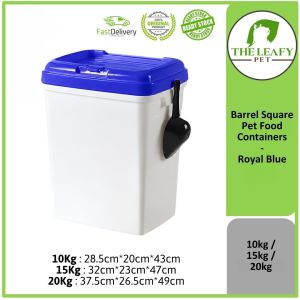 Bekas Simpanan Makanan Haiwan Peliharaan Bentuk Petak (Barrels Square) – 10kg / 15kg / 20kg