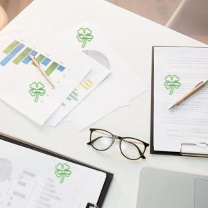 100 Pcs Four Leaf Clovers Paper Clips Bookmarks Holder Creative Paperclip Decorative Paper Clips for Office School Home