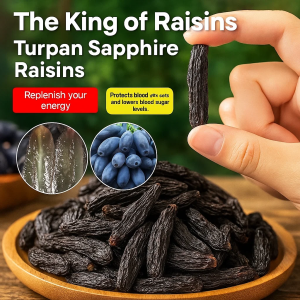 Turpan Sapphire Raisins Large Particle Finger Raisins Xinjiang Specialty Black Currant Raisin Dried Fruit Casual Snacks Wash Free No Sand