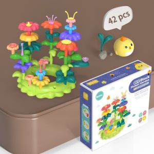 42/93 pcs Flower Garden Building Toys Gardening Pretend Play Kit DIY Flower STEM Preschool Educational Activity