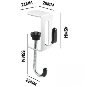 Multi-functional Table Edge Double Hook No Drilling Student Desk Side Hook Removal Storage Organizer不锈钢包钩