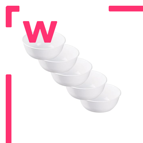 Correll Winter Frost White Variety Bowl (Large) J428-N Set of CP