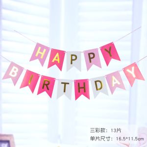 Nijito - Happy Birthday Banner Birthday Celebration Bunting Banner Home Party Decorations Decoration Fish Tails Banner