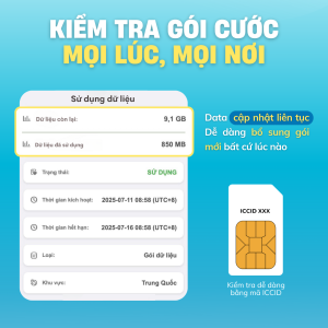 Thẻ truy cập 4G sim du lịch Trung Quốc tốc độ cao data không giới hạn truy cập web quốc tế sim chưa kích hoạt