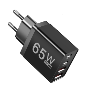 การกระจายพลังงานแบบอัจฉริยะ65W อะแดปเตอร์เครื่องชาร์จการออกแบบ4พอร์ตพื้นผิวพลาสติกเหมาะสำหรับแล็ปท็อปและโทรศัพท์