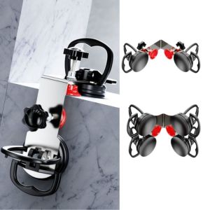 MAKERVY 90 Degree Floor Gap Fixer Heavy Duty Suction Cup Floor Clamp Professional Alignment Tool Granite Seam Guide Setter Granite Slab Repair