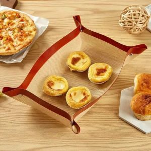 NOBLELYN 1000Sheets Non Stick Silicone Baking Mat Heat Resistant with Snap Button Corners Cookie Sheet Liner  Leak Proof Oven Liner Sheets Kitchen Bakeware