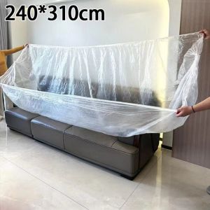 OKONOK 5PCS Dùng một lần Tấm phủ giường dùng một lần chống bụi Trong suốt Chống thấm nước Vỏ bảo vệ đồ nội thất Ứng dụng dễ dàng Nhựa dày Áo phủ giường chống bụi Bảo vệ giường
