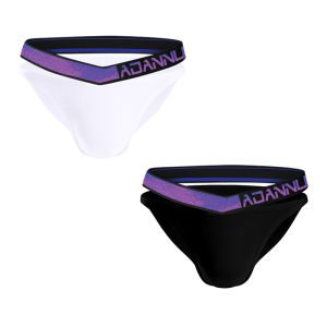 CMENIN ADANNU 2Pcs Cotton Pouch Briefs Men Underwear Ins Style Comfort High Quickly Jockstrap Man Underpants AD7382