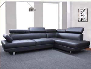 NUCCA N6740 L Shape sofa with adjustable headrest [Can choose colour] [Can choose Casa Leather or Water Resistance Fabric]