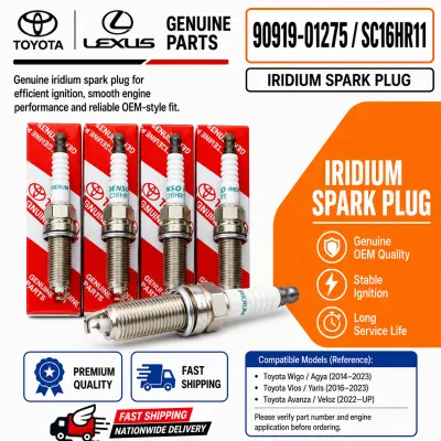 90919-01275 DENSO SC16HR11 Iridium Spark Plug for Toyota Vios 1.3 1.5 Dual VVT-i 2018-Up