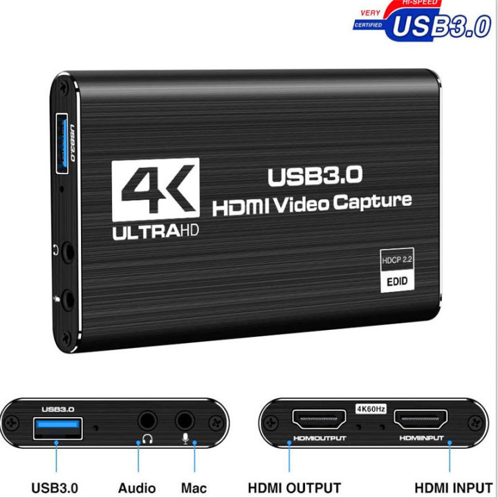 Red Box Capture Card USB3.0 HD capture card HDMI video capture card 4K band audio game ...