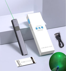 Bút chỉ laser tia xanh cao cấp sạc điện cổng Type C vỏ nhôm