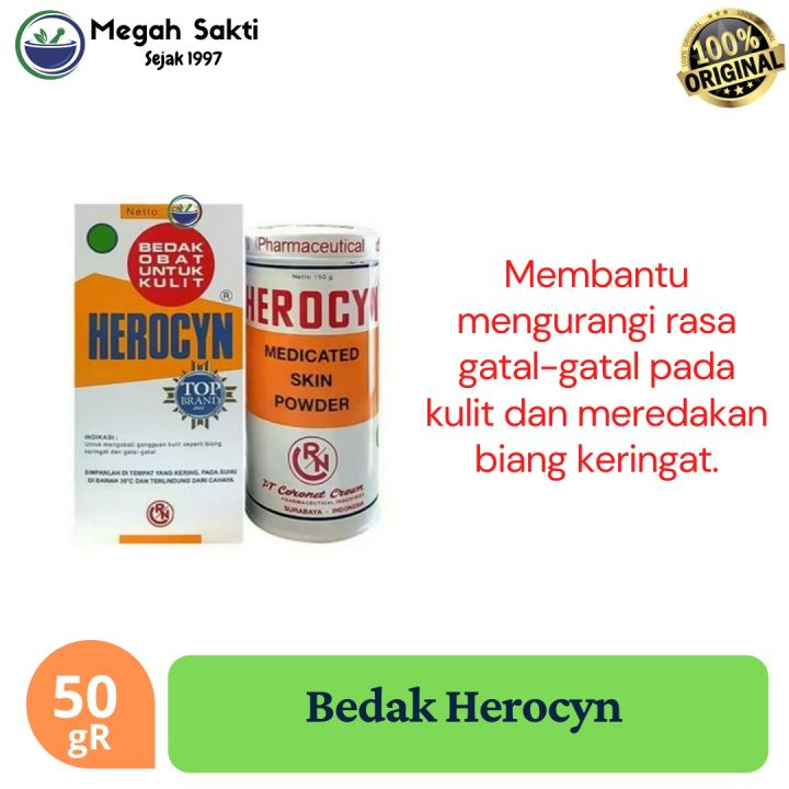 Bedak Herocyn 50 gR - Bedak Untuk Kulit Gatal dan Biang Keringat