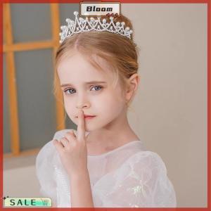 Follow Get New[Bloom Z] 2023 New Women Girls Color Crown Headwear Korean Tiara Fashion Birthday Dress Rhinestone Crown Hair Accessories