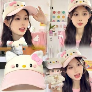 Mũ Lưỡi Trai Hello Kitty Tai Thú 3D Nữ Cute – Mũ Bóng Chày Ulzzang Hàn Quốc Free Size Dây Chỉnh