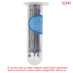 Johor 100Pcs Insect Pins Specimen Needle Stainless Steel for School Lab Entomology