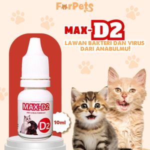 Clever Solutions - VITA D2 (Obat Kucing Obat Virus Kucing Flu Berat Panleu Calici Distemper Mencret Pipis Darah Sariawan Lemes Muntah Bakteri Bersin)