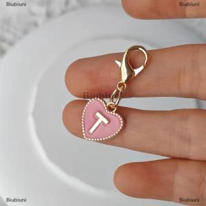 [COD] Biubiuni Dễ thương Bảng chữ cái 26 chữ cái tim Keychain cho túi Tai nghe quyến rũ mặt dây phụ kiện quà tặng với tôm hùm khóa