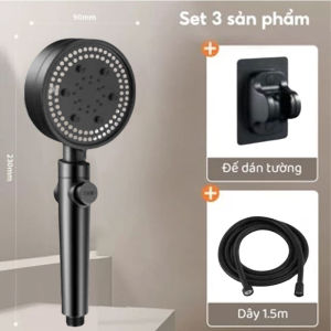 Vòi sen tăng áp 5 chế độ nước không nút bật tắtlắp đặt dễ dàng vòi hoa sen vòi sen tăng áp cực mạnh