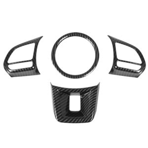 Interior modification cover for MG 5 MG5 2021 GT 2022 Carbon fiber Steering wheel Trim Decor Frame Accessories