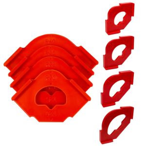 Gói 4 mẫu Bộ định tuyến hiệu quả Bộ định tuyến cho chế biến gỗ với hướng dẫn góc bán kính R20 R40 và định vị nhanh