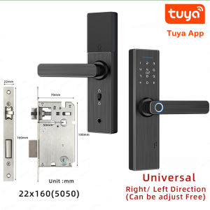 Boland Smart Lock Door Tuya App /TTLock App Intelligent Security Lock Fingerprint Password RFID 13.56Mhz Card Key Unlock Anti-theft Digital Door Lock