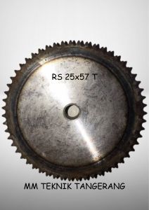 Sprocket RS 25 x 57 T Gear Rantai Single Gir gigi Z 57T RS25 -1 25Z57 25X57T 25-1 tipe B