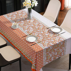 LZD  Pure Atmosphere Cherry Blossom PVC Tablecloth Waterproof and Oil-Proof  ins Home Tablecloth Coffee Table Cloth