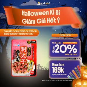 Gia vị rắc cơm Hakata Mentaiko Furikake vị trứng cá tuyết cay Truyền Thống Nhật Bản 50g