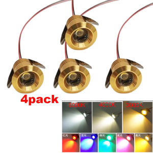4pcs Small Spot Light 3W Mini LED Spotlight 12V 220v  20mm Cutout Recessed Downlight IP65 Ceiling Lamp Showcase Display Lighting