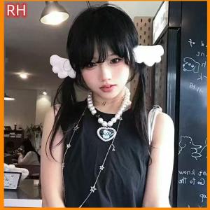 🔥🔥🔥ranghe Cute Y2K Kawaii Plush Angel Wings Sweet Hair Clip Side Clip Hairpin Hair Accessories For Women Girls Hair Accessory